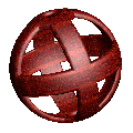 Rendered mahogany ball
